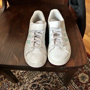 Kids White and Green Sneakers